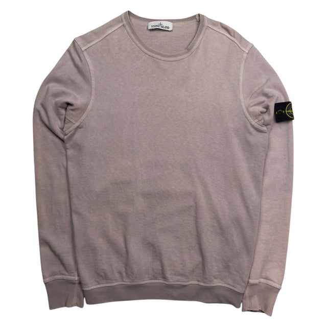 A/W 17 Stone Island Cotton Fleece Crewneck Sweatshirt - Dusty Pink