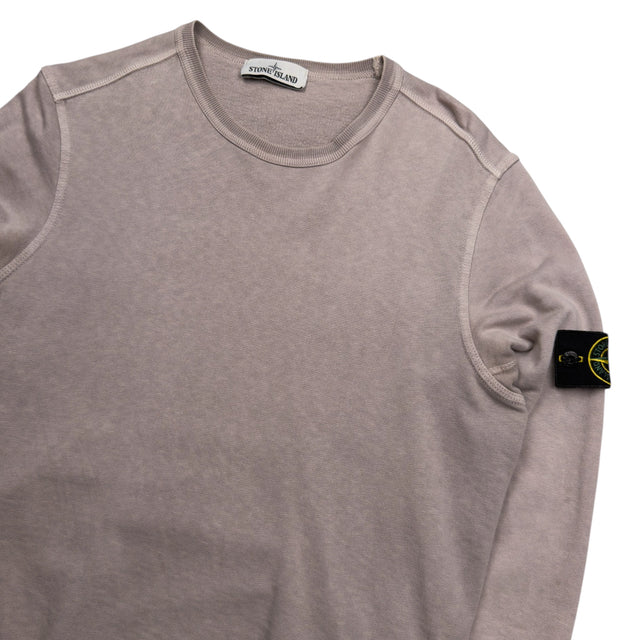 A/W 17 Stone Island Cotton Fleece Crewneck Sweatshirt - Dusty Pink