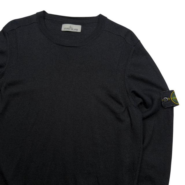 A/W 21 Stone Island Light Pure Wool Crewneck Sweater - Dark Navy