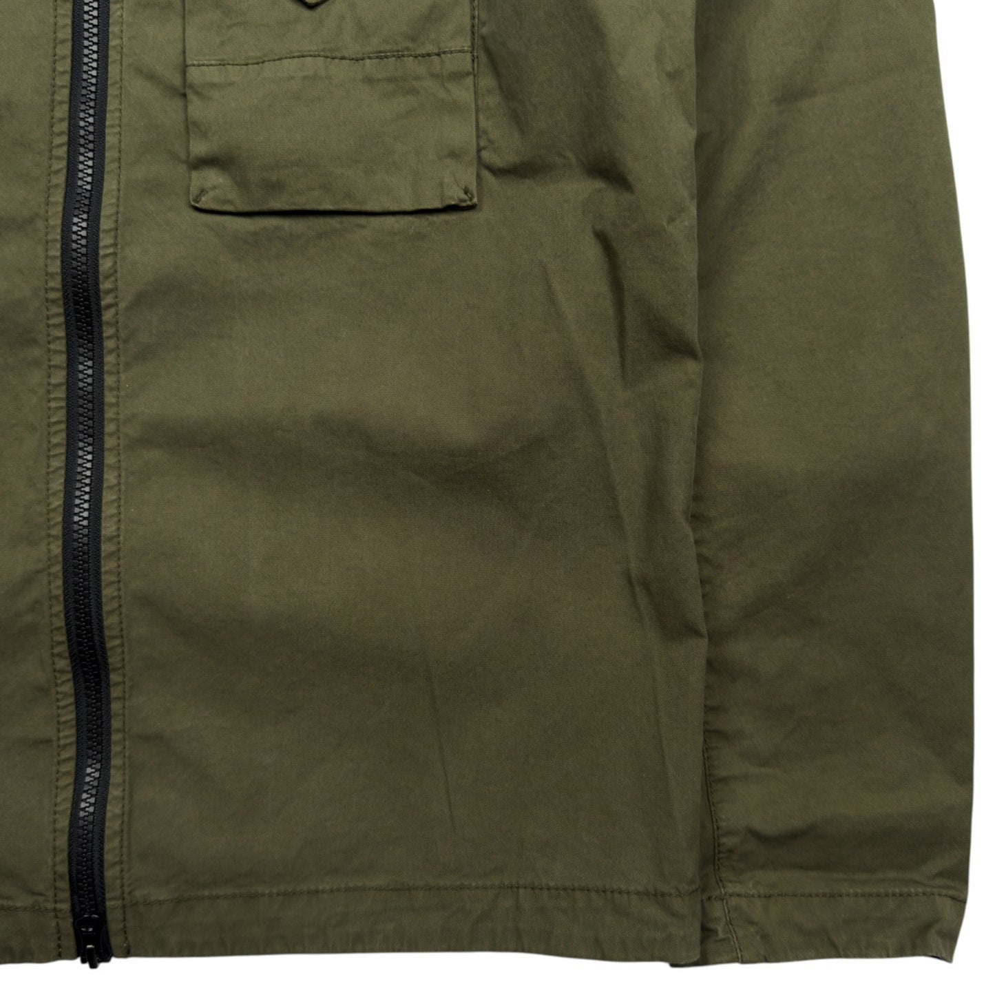 A/W 23 Stone Island Cotton Pocket Overshirt Jacket - Khaki Green