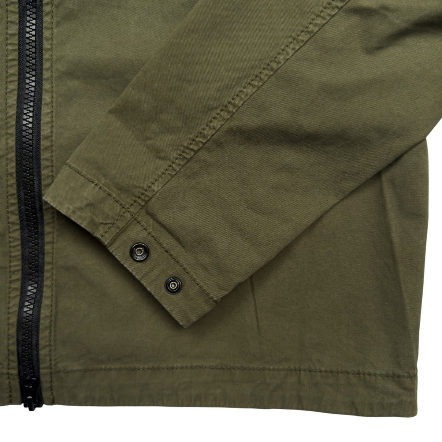 A/W 23 Stone Island Cotton Pocket Overshirt Jacket - Khaki Green