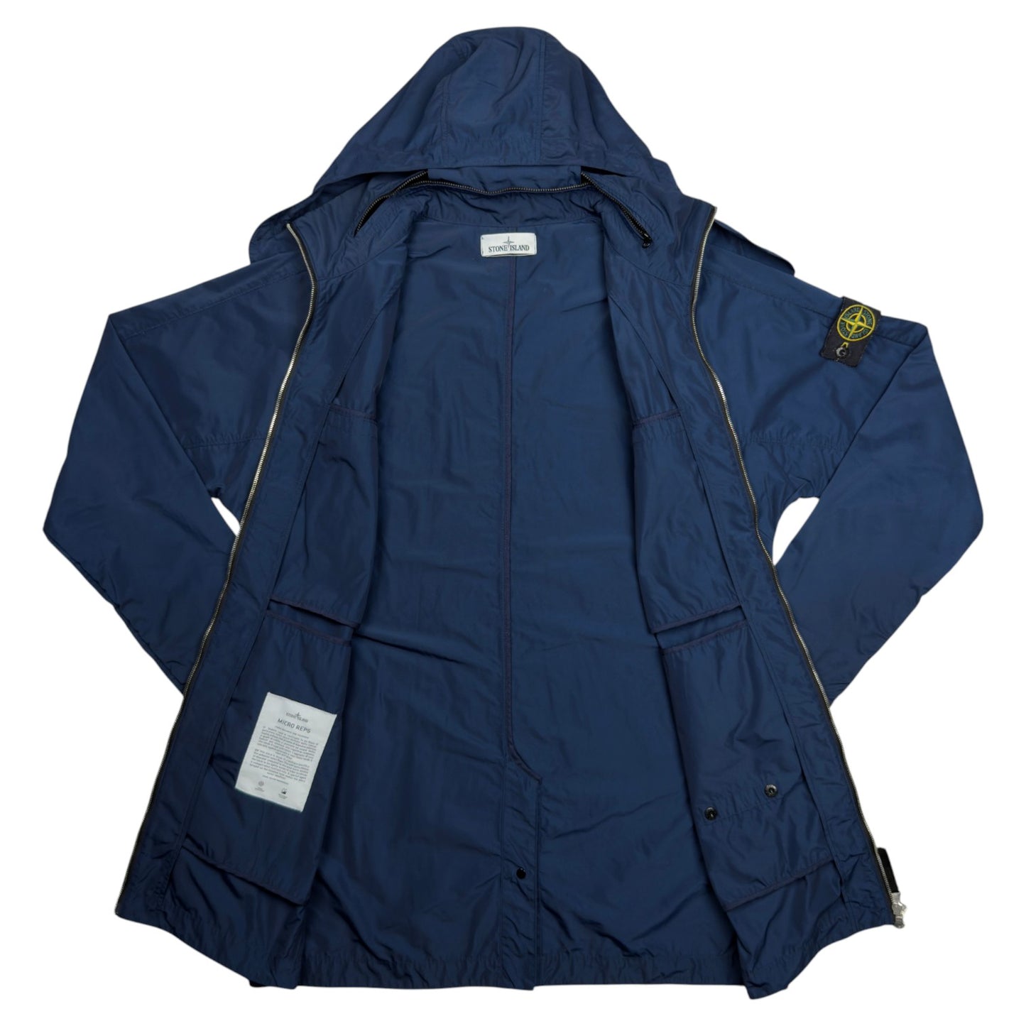 S/S 20 Stone Island Micro Reps Parka Jacket - Navy Blue