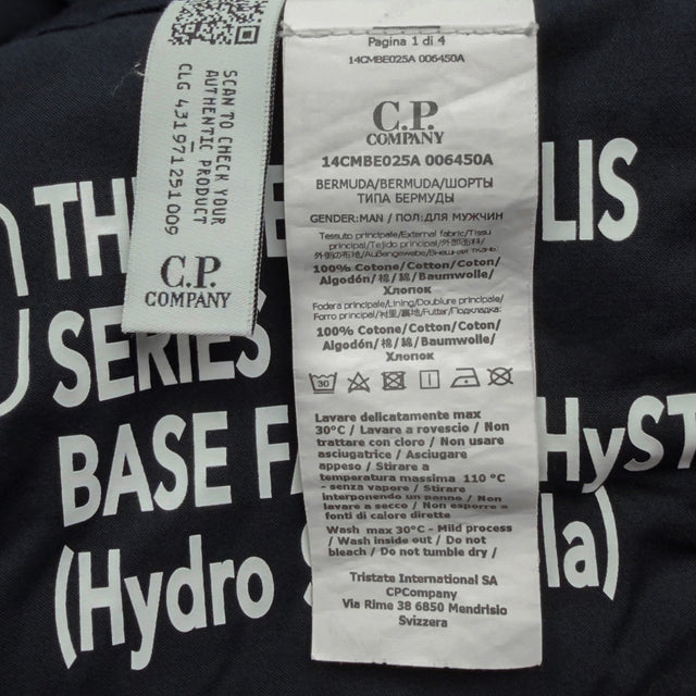 S/S 23 C.P. Company Metropolis Series Hydro Stop Tela Cargo Shorts - Navy