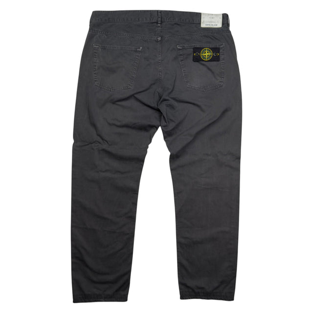 S/S 15 Stone Island RE-T Regular Tapered Cotton Trousers - Charcoal Grey