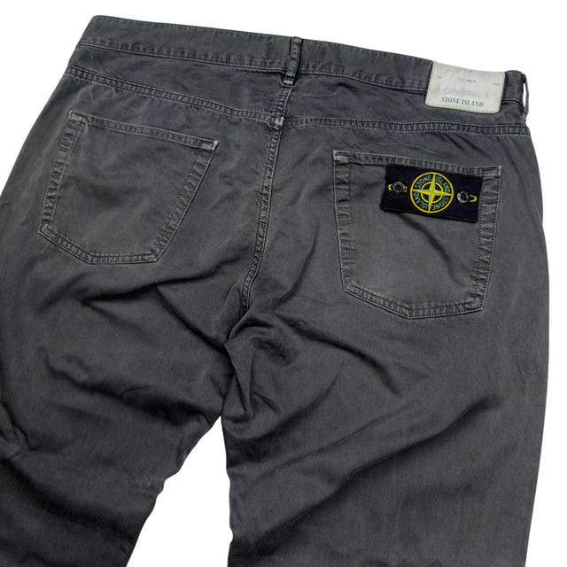 S/S 15 Stone Island RE-T Regular Tapered Cotton Trousers - Charcoal Grey