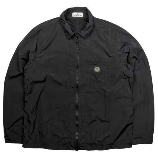 S/S 20 Stone Island Nylon Metal Patch Program Overshirt - Black