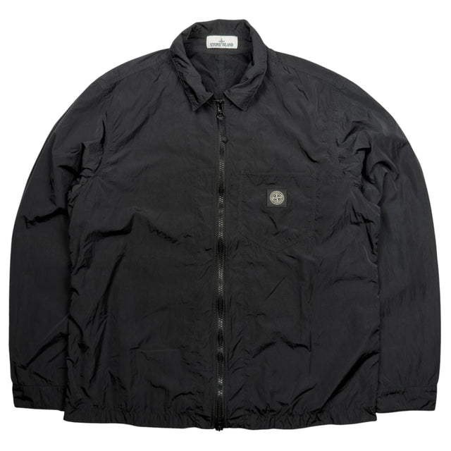 S/S 20 Stone Island Nylon Metal Patch Program Overshirt - Black