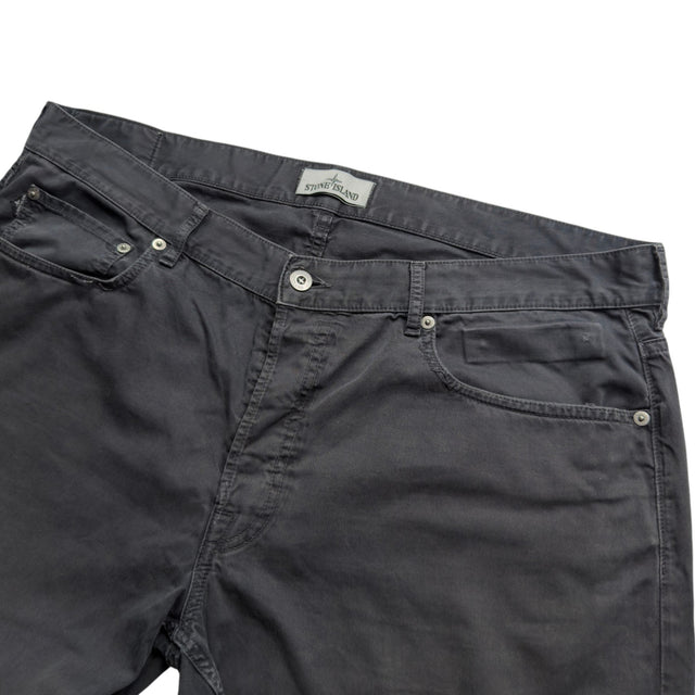 S/S 15 Stone Island RE-T Regular Tapered Cotton Trousers - Charcoal Grey
