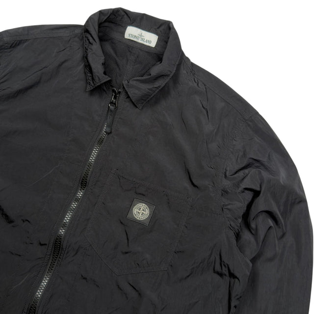 S/S 20 Stone Island Nylon Metal Patch Program Overshirt - Black