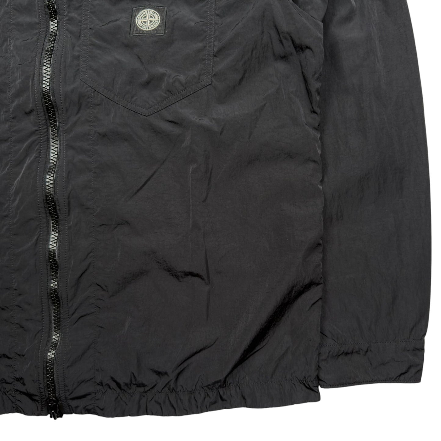 S/S 20 Stone Island Nylon Metal Patch Program Overshirt - Black