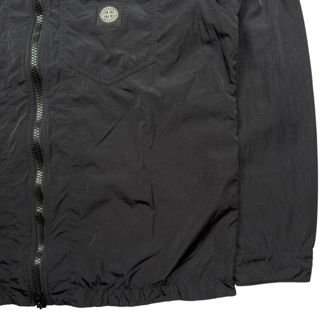 S/S 20 Stone Island Nylon Metal Patch Program Overshirt - Black