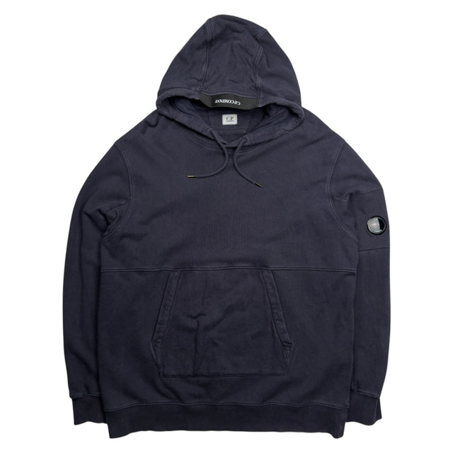 S/S 24 C.P. Company Diagonal Raised Fleece Lens Hoodie - Navy