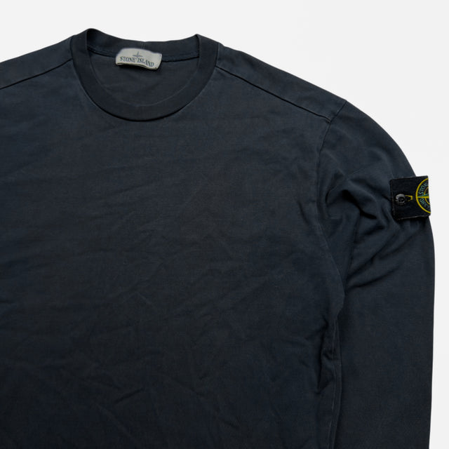 S/S 23 Stone Island Garment Dyed Cotton Crewneck Sweatshirt - Navy