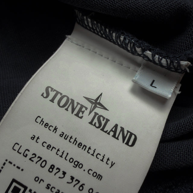 S/S 23 Stone Island Garment Dyed Cotton Crewneck Sweatshirt - Navy