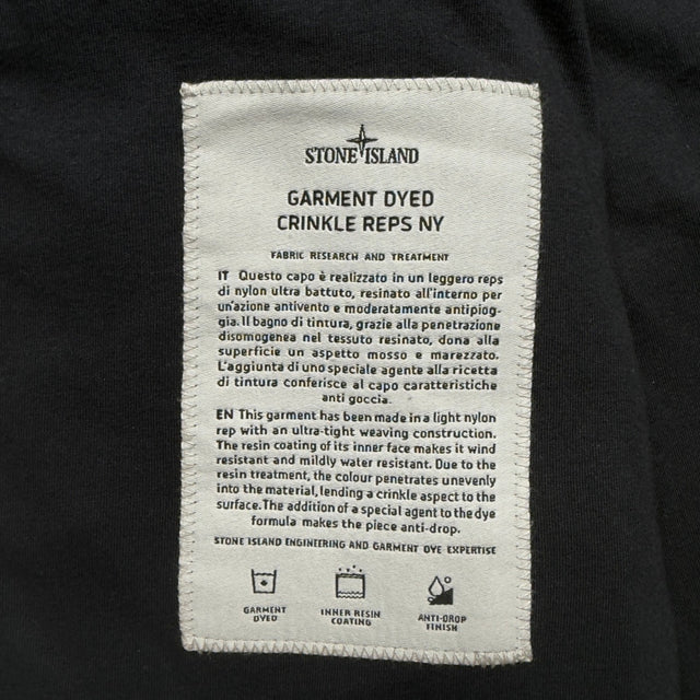 S/S 20 Stone Island Crinkle Reps Jacket - Black