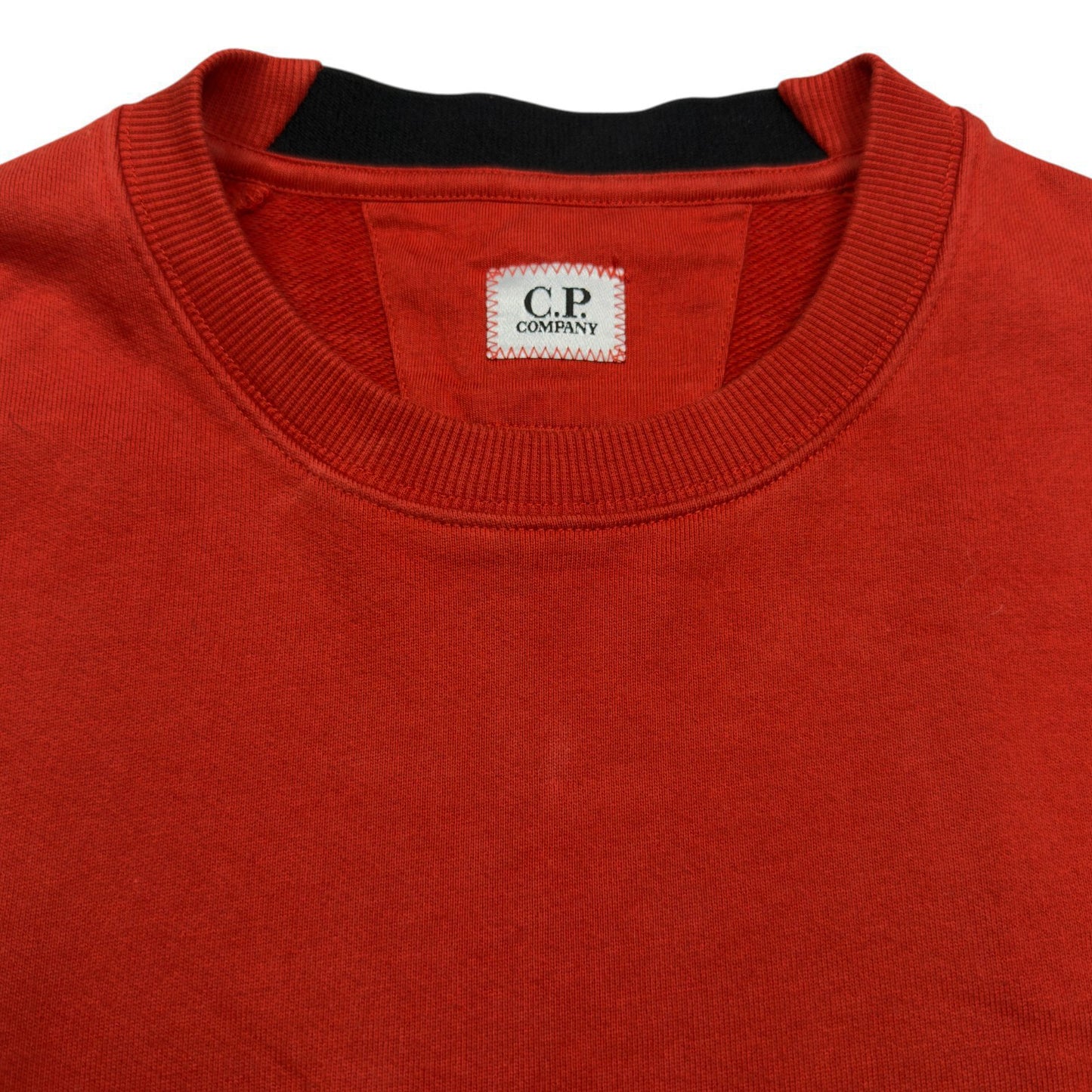C.P. Company Diagonal Raised Fleece Crewneck Sweater - Orange