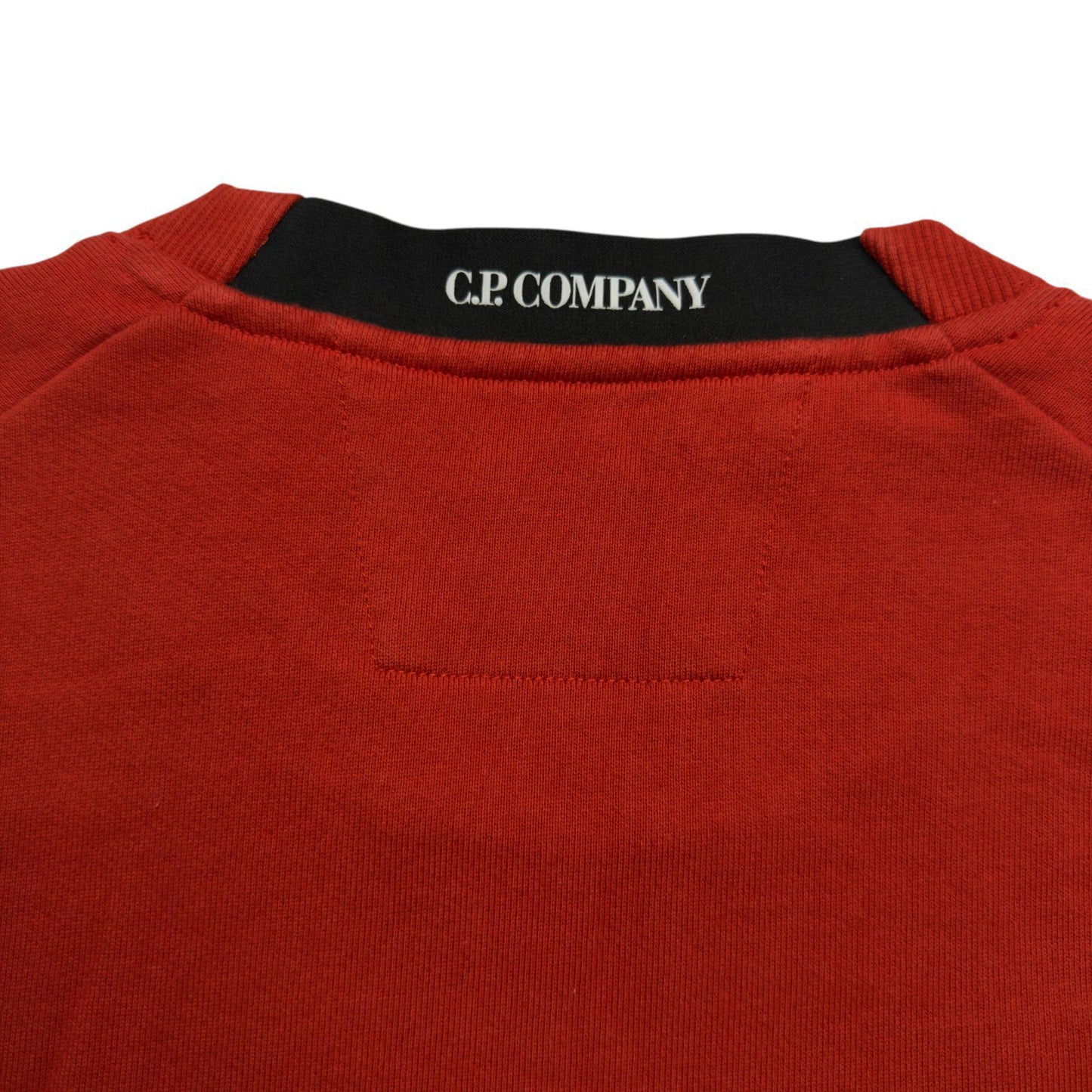 C.P. Company Diagonal Raised Fleece Crewneck Sweater - Orange
