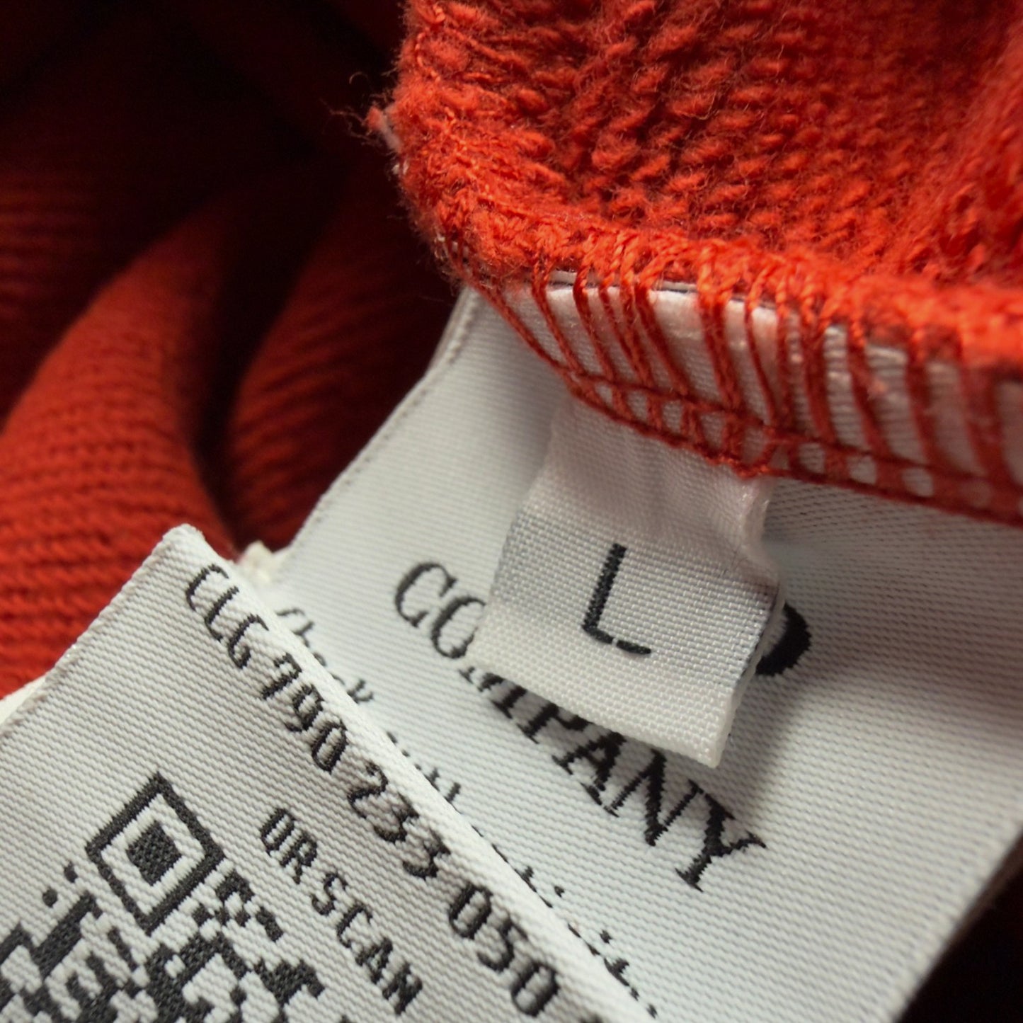 C.P. Company Diagonal Raised Fleece Crewneck Sweater - Orange