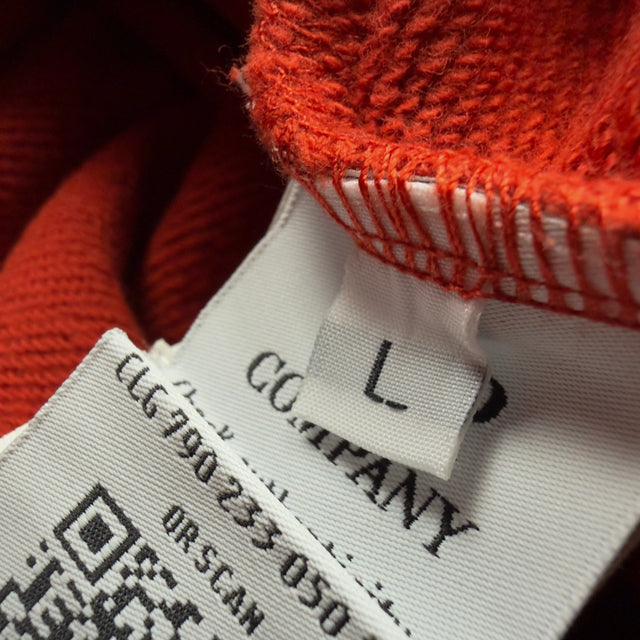 C.P. Company Diagonal Raised Fleece Crewneck Sweater - Orange