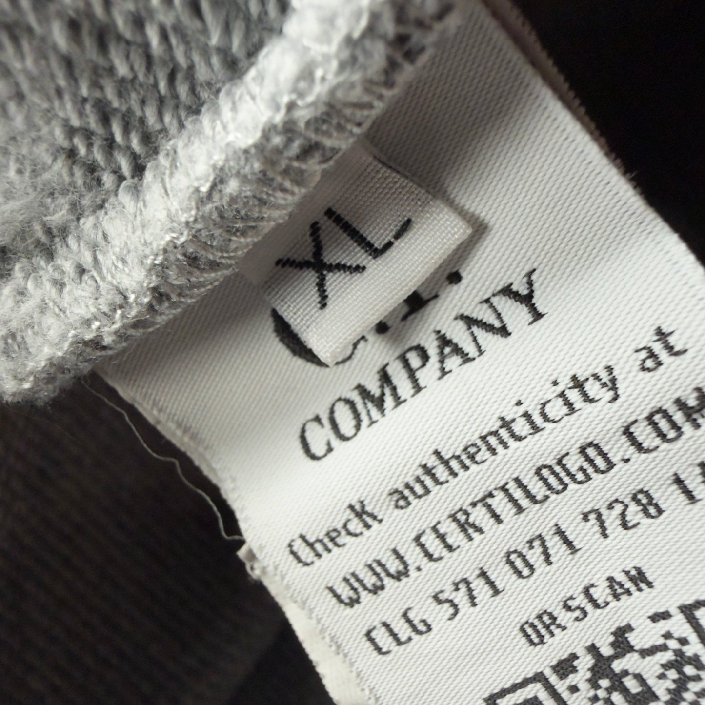C.P. Company Diagonal Raised Fleece Quarter Zip Sweater - Grey