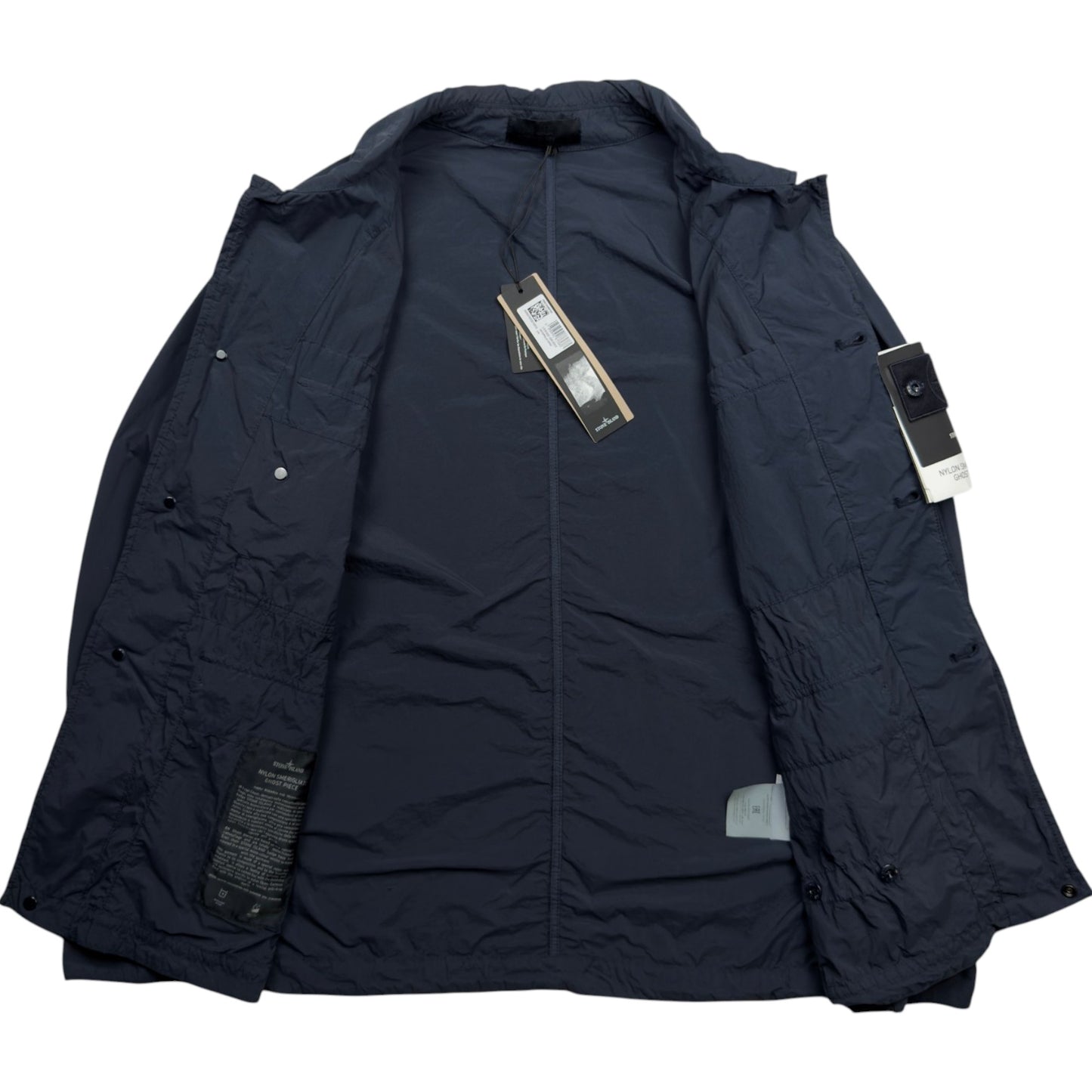 S/S 25 Stone Island Nylon Smerigliato Ghost Piece Field Jacket - Navy