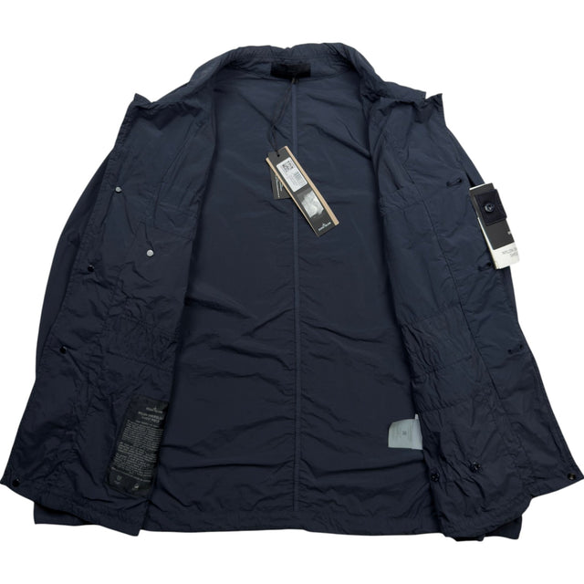 S/S 25 Stone Island Nylon Smerigliato Ghost Piece Field Jacket - Navy