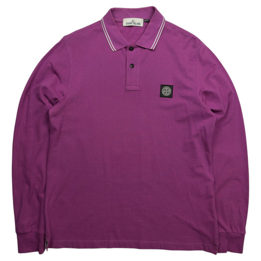 A/W 21 Stone Island Long Sleeve Polo Shirt - Purple