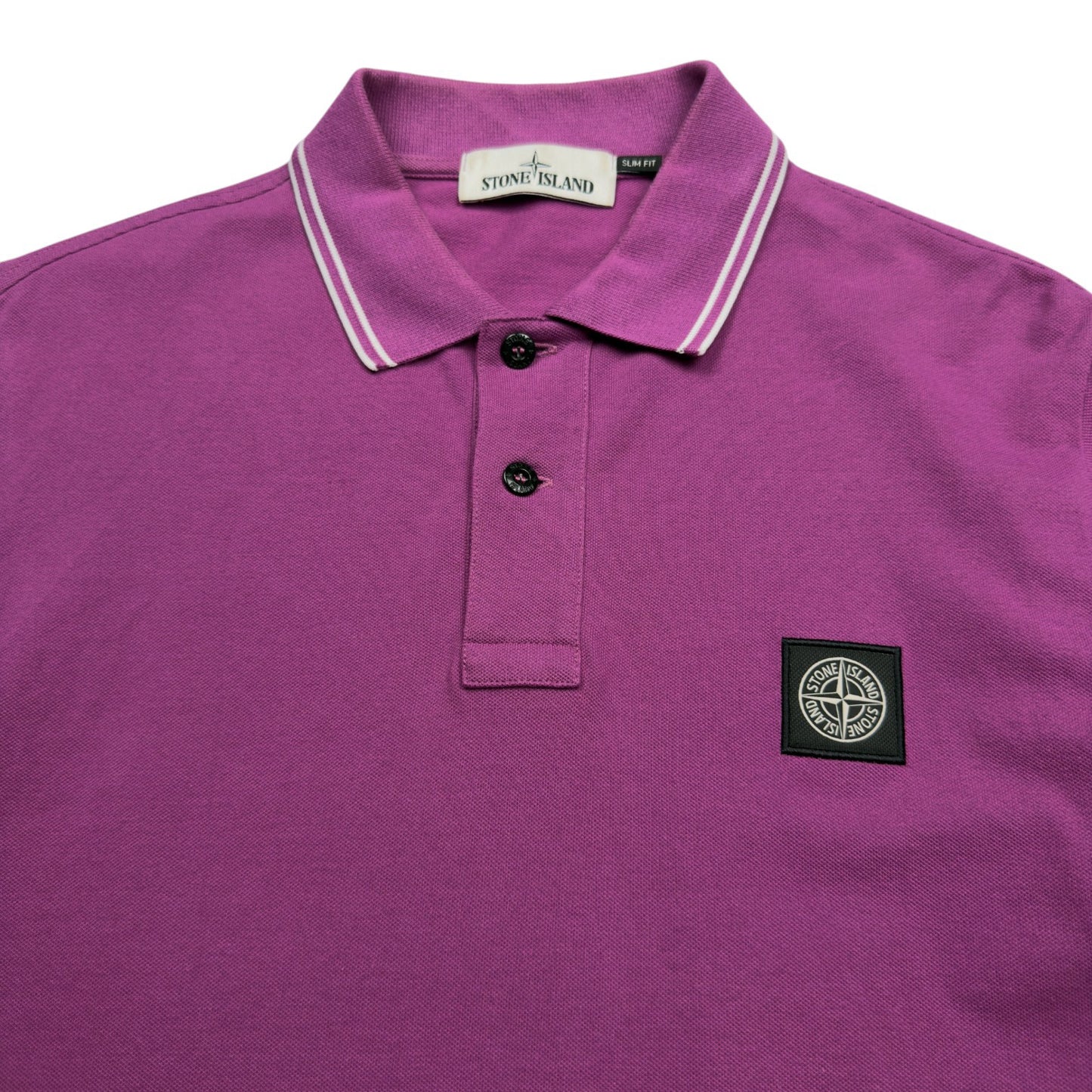 A/W 21 Stone Island Long Sleeve Polo Shirt - Purple