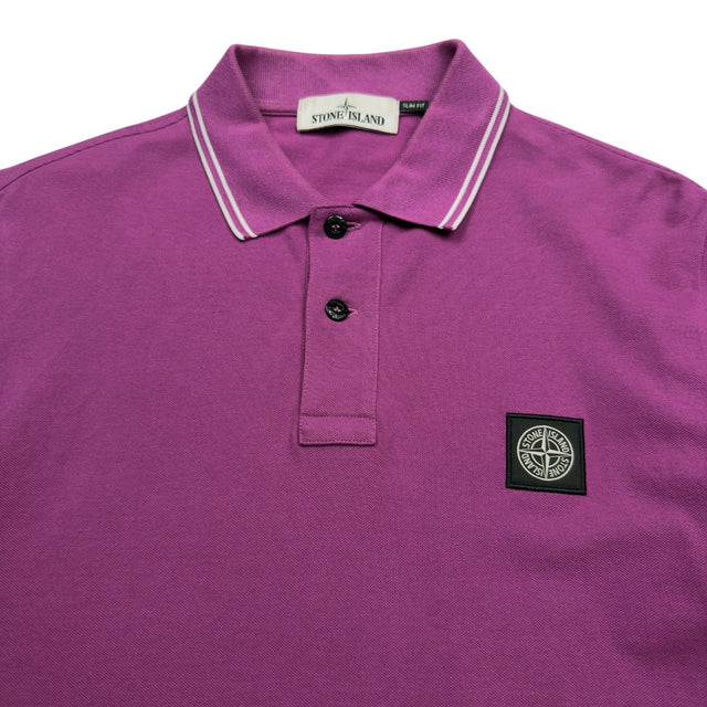 A/W 21 Stone Island Long Sleeve Polo Shirt - Purple