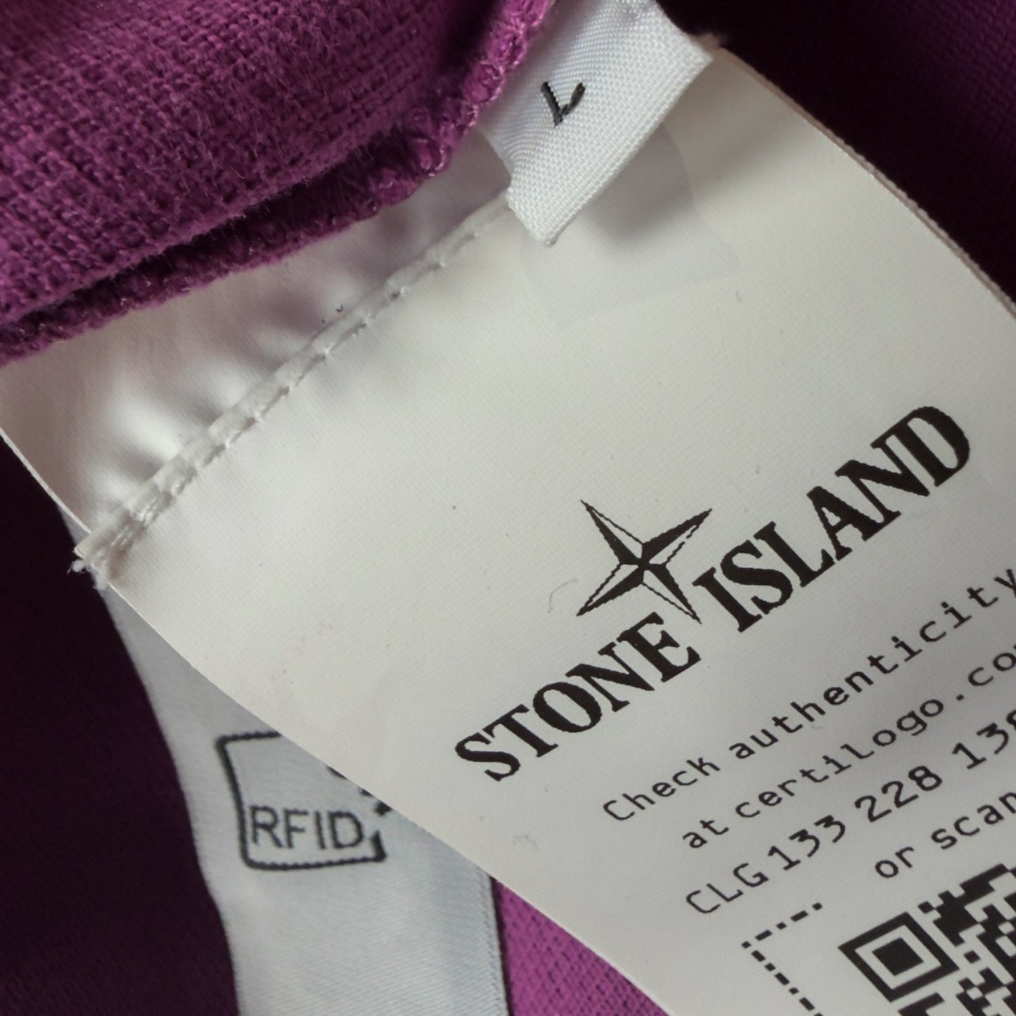A/W 21 Stone Island Long Sleeve Polo Shirt - Purple