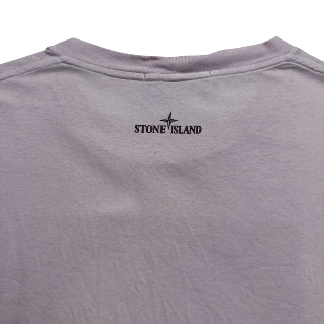 S/S 22 Stone Island Tricromia Two Print T-Shirt - Light Pink