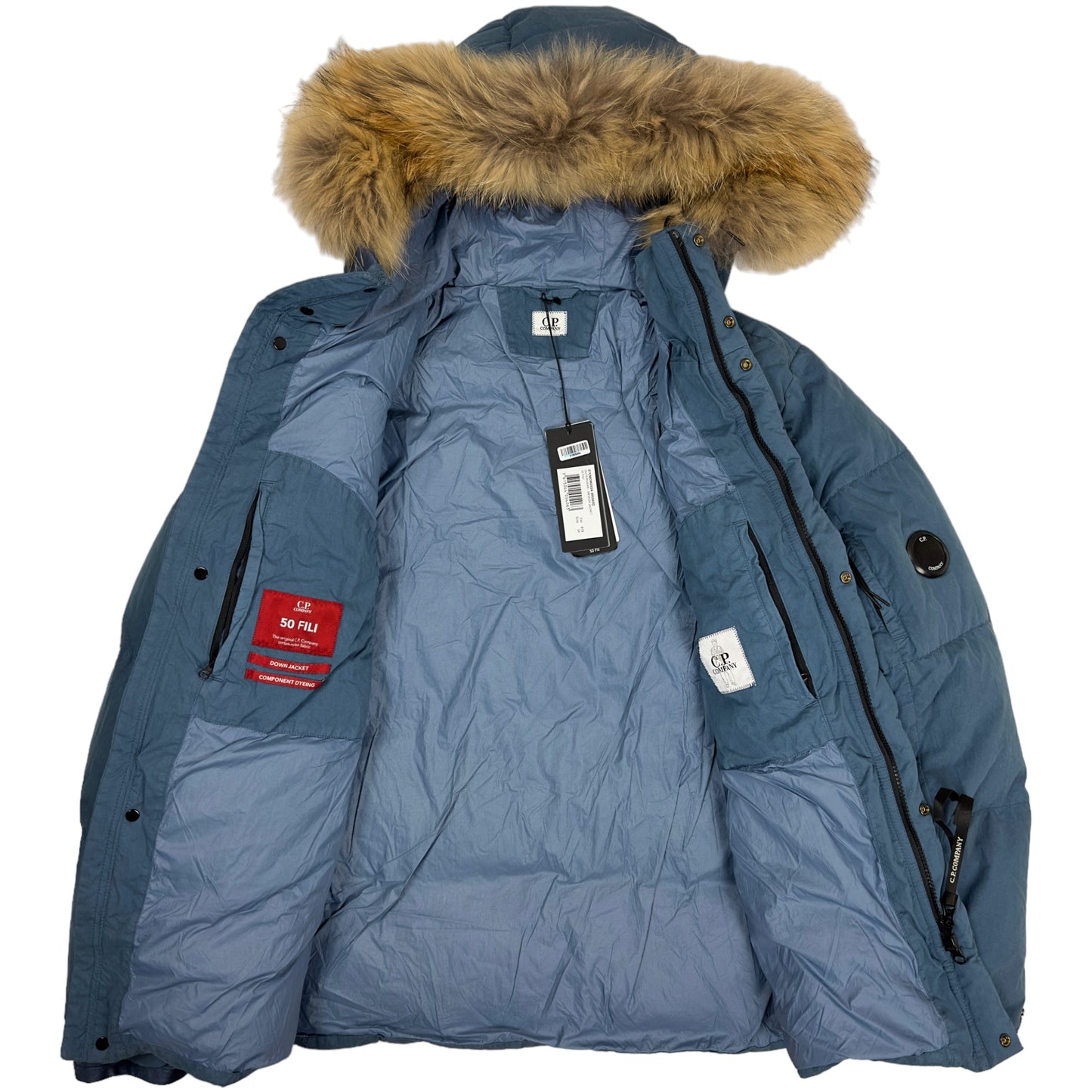 C.P. Company 50 Fili Fur Hood Down Jacket