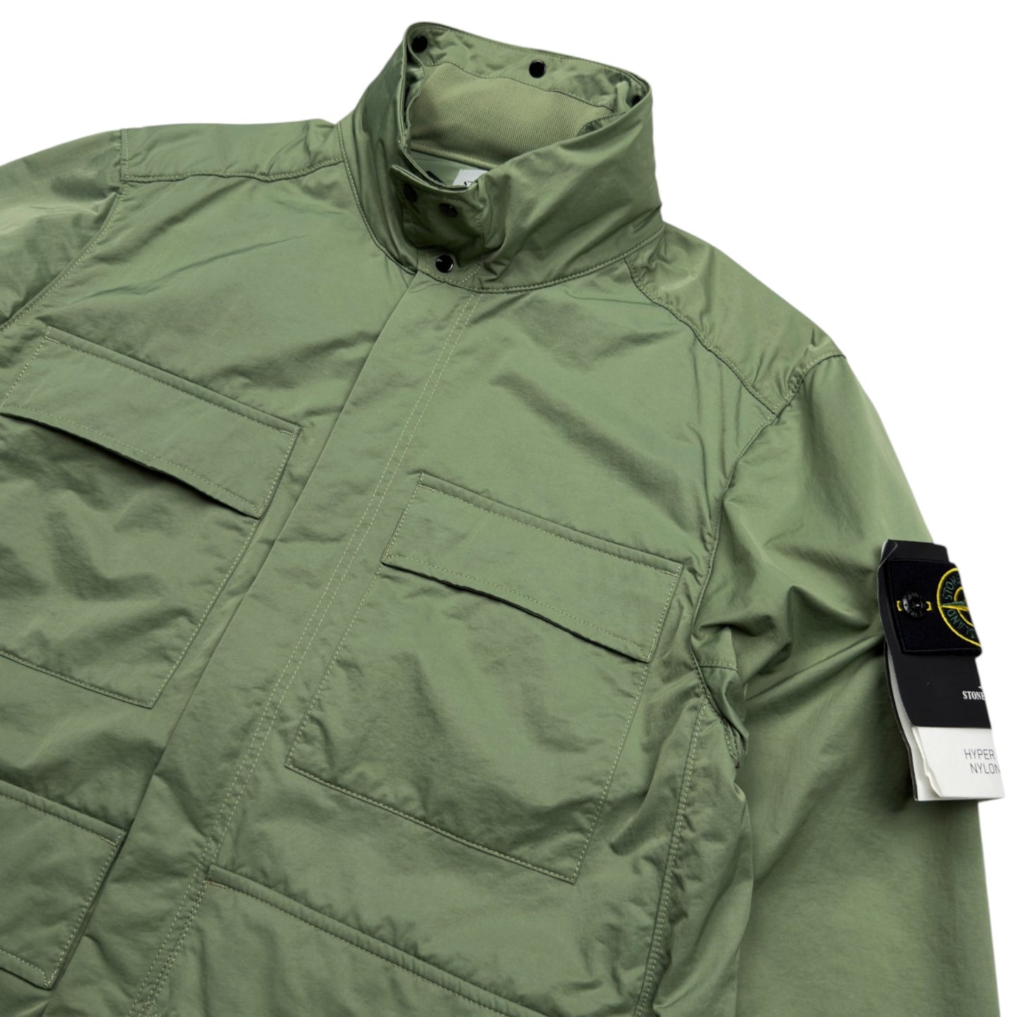 S/S 23 Stone Island Hyper Dense Nylon Raso Field Jacket - Sage Green