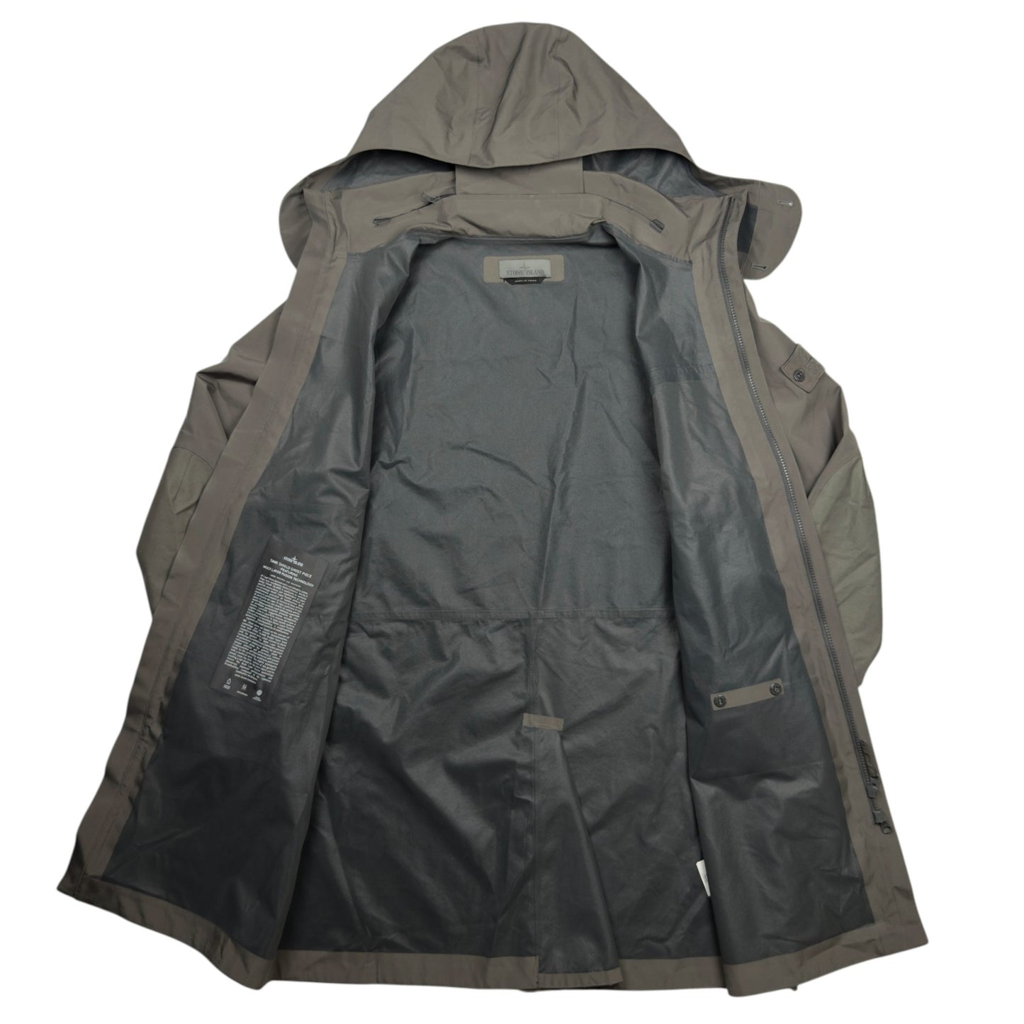 S/S 18 Stone Island Tank Shield Ghost Piece Trench Coat Jacket - Grey