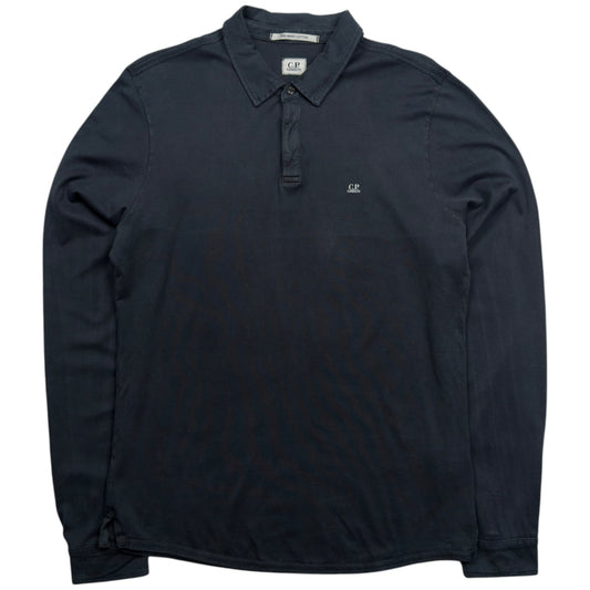 C.P. Company Mako Cotton Long Sleeve Polo Shirt