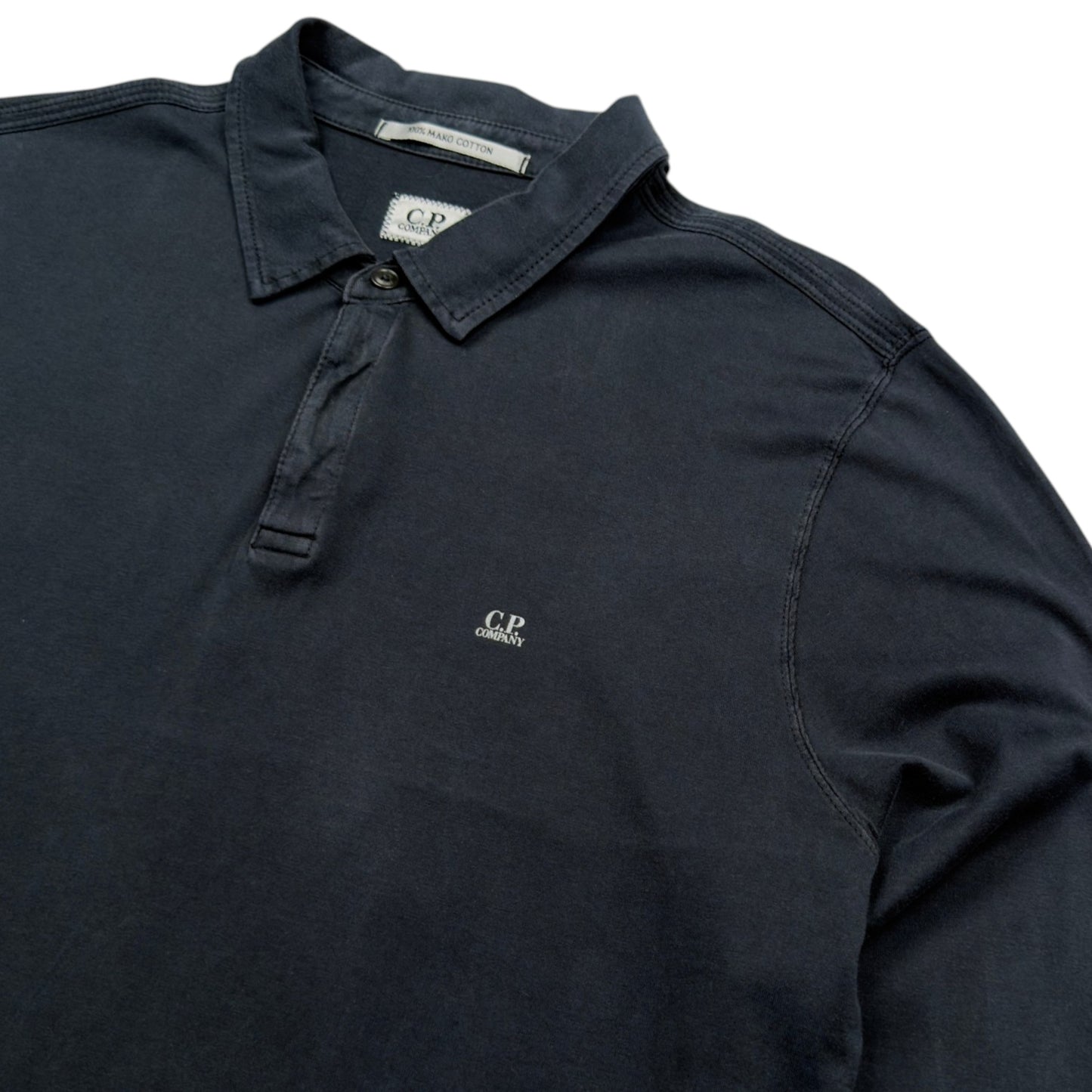 C.P. Company Mako Cotton Long Sleeve Polo Shirt