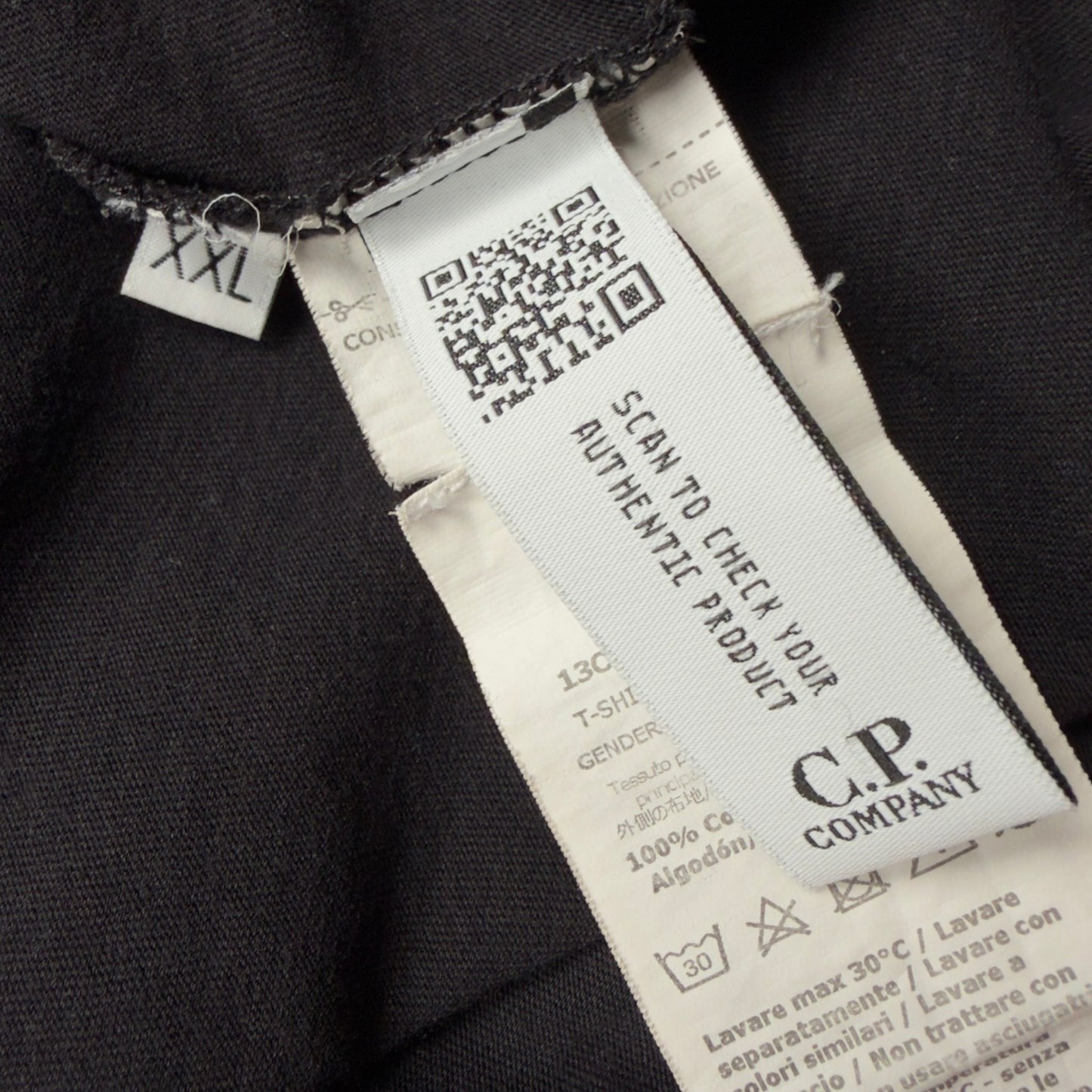 C.P. Company Big Stitch Logo T-Shirt - Black