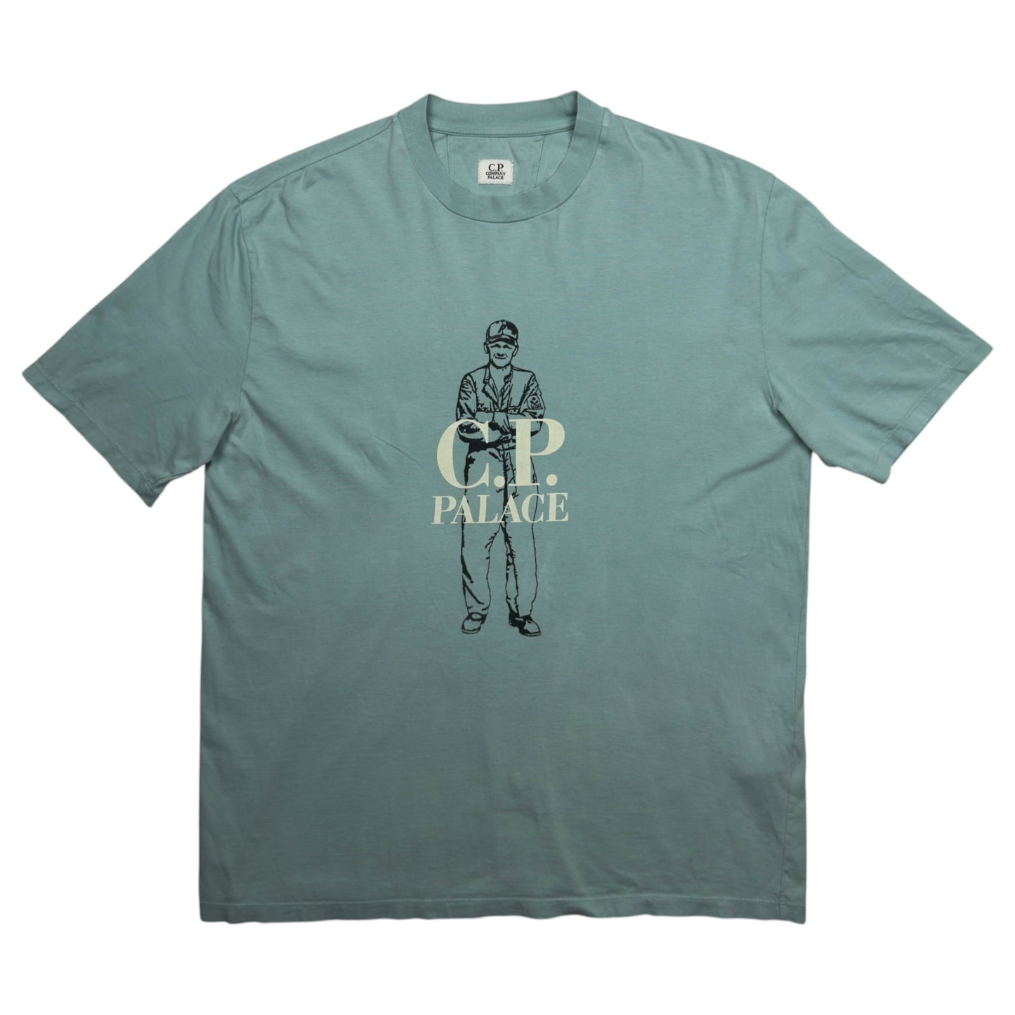 C.P. Company x Palace 'C.P. Palace' Graphic Print T-Shirt - Light Aqua Blue
