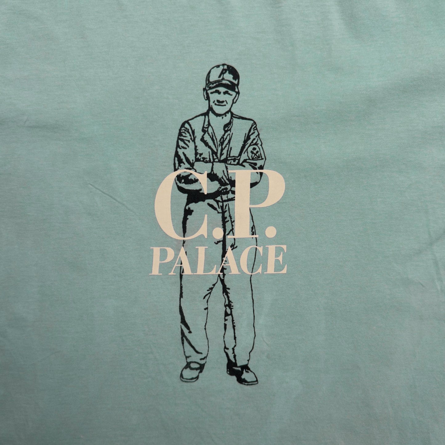 C.P. Company x Palace 'C.P. Palace' Graphic Print T-Shirt - Light Aqua Blue