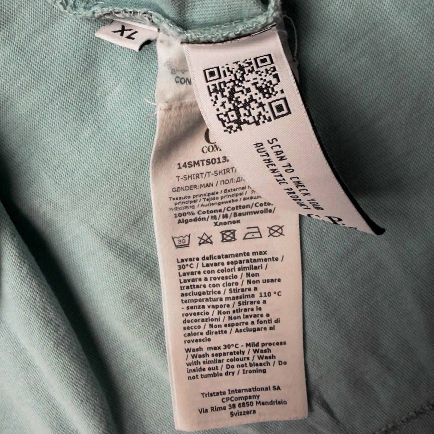 C.P. Company x Palace 'C.P. Palace' Graphic Print T-Shirt - Light Aqua Blue