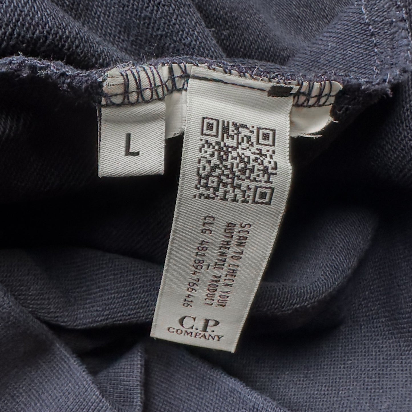 C.P. Company Metropolis Printed Stretch Fleece Crewneck Sweater - Navy