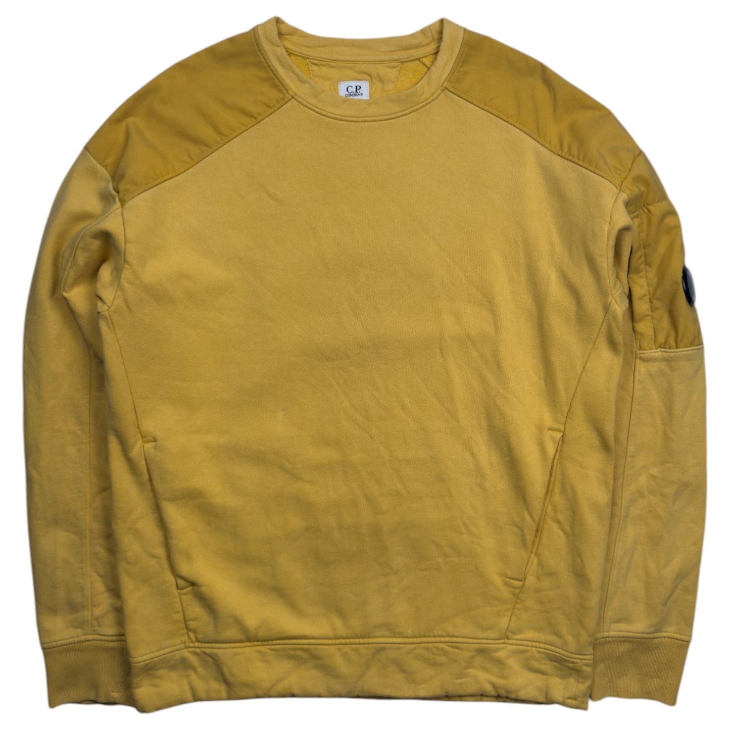 C.P. Company Crewneck Sweater Nylon Panel - Yellow