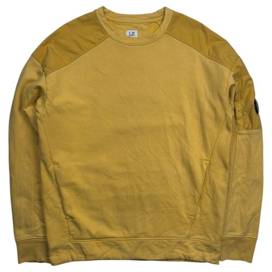 C.P. Company Crewneck Sweater Nylon Panel - Yellow