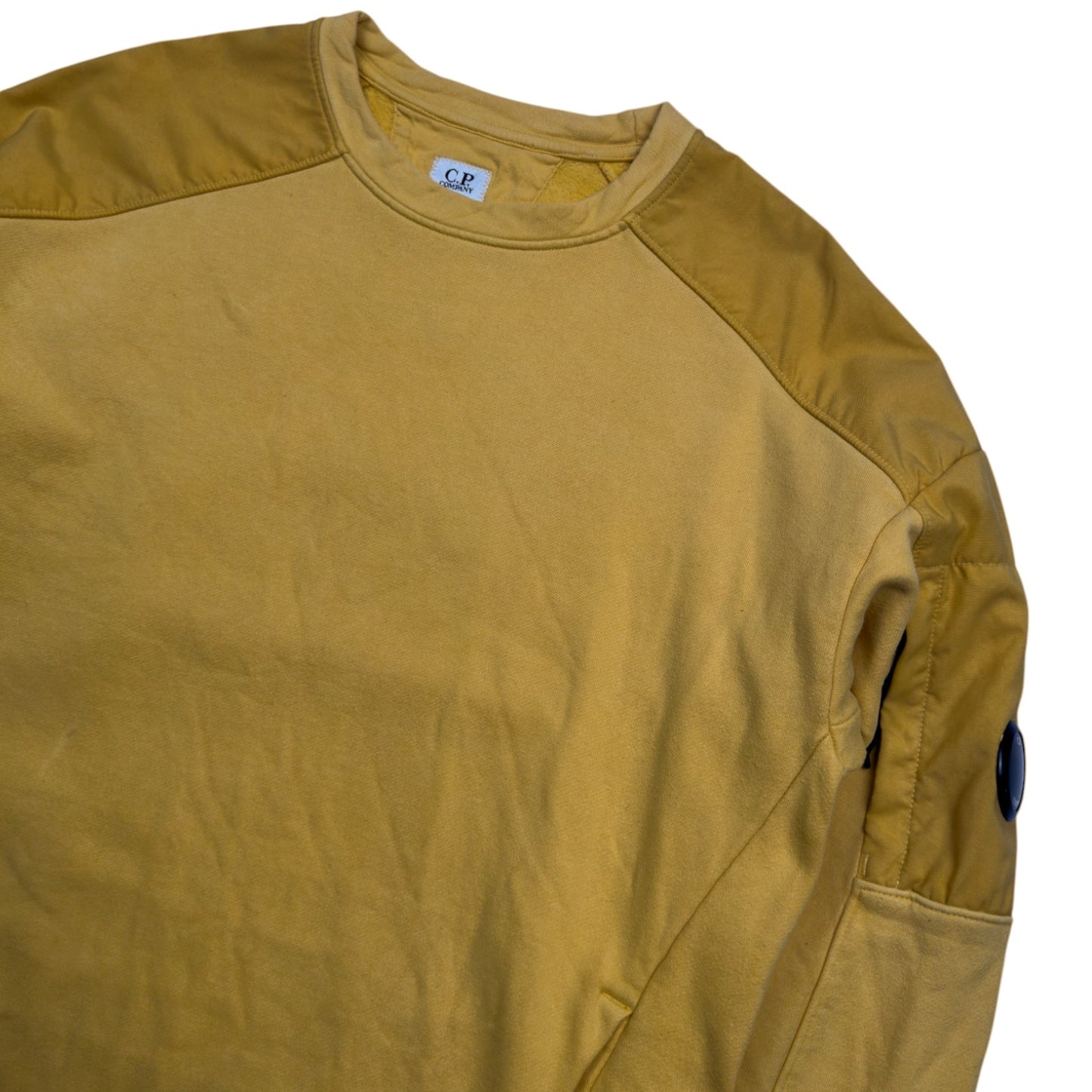 C.P. Company Crewneck Sweater Nylon Panel - Yellow