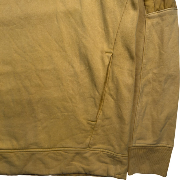 A/W 20 C.P. Company Crewneck Sweater Nylon Panel - Yellow