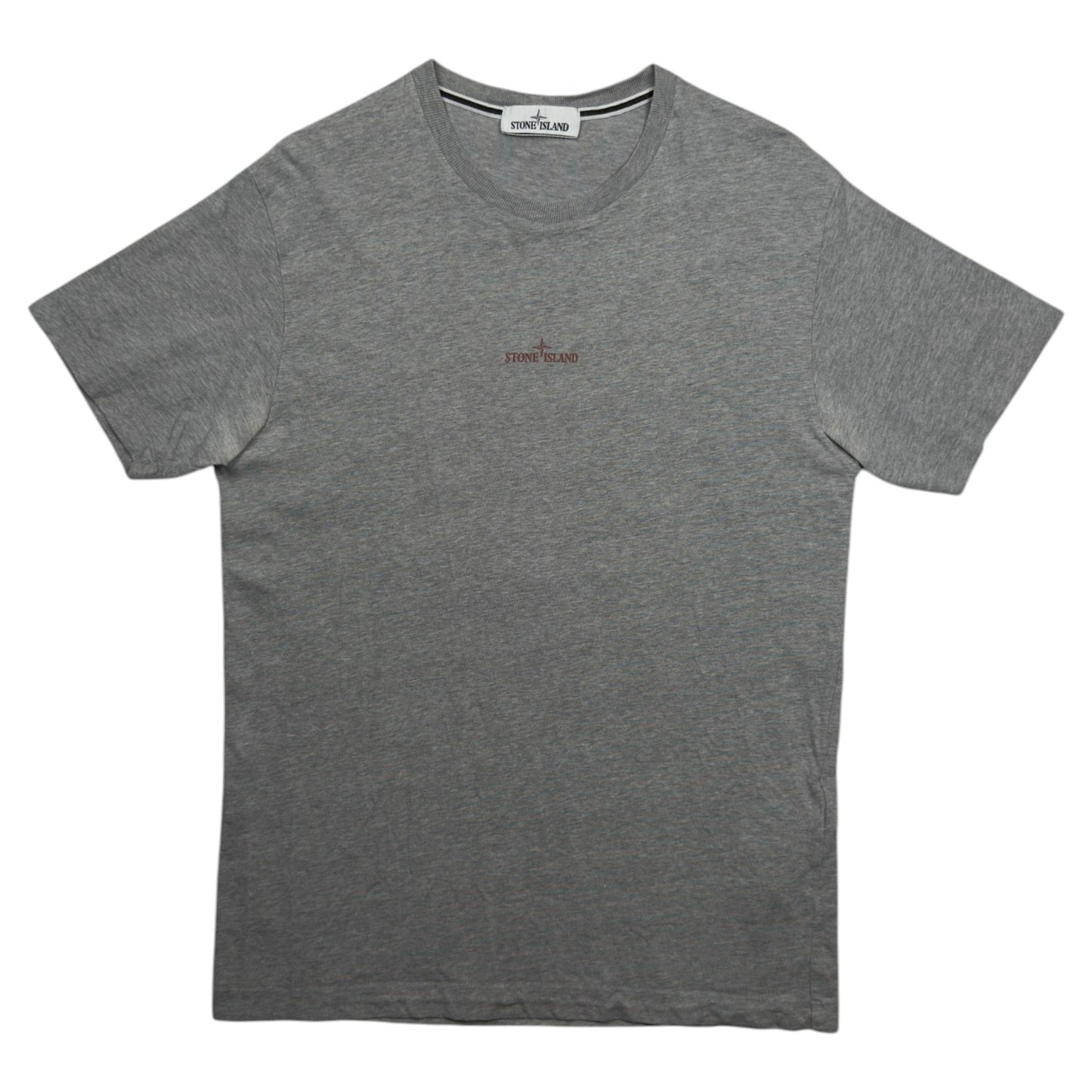 A/W 21 Stone Island 'Mixed Media Two' Back Print T-Shirt - Grey