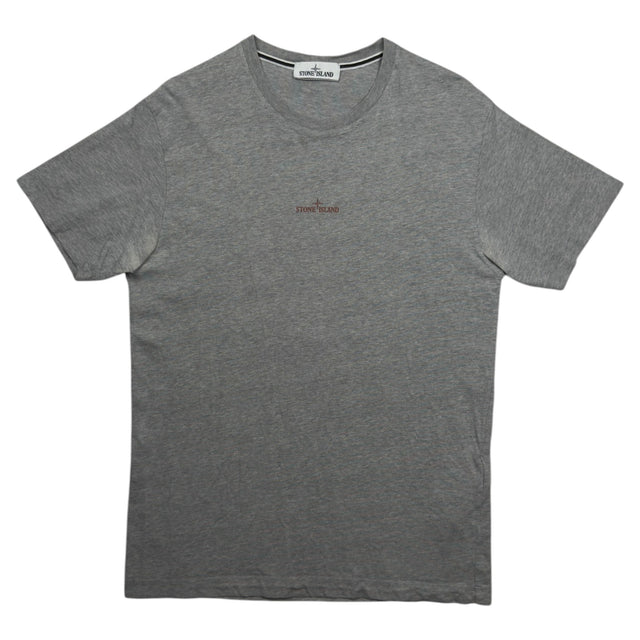 A/W 21 Stone Island 'Mixed Media Two' Back Print T-Shirt - Grey