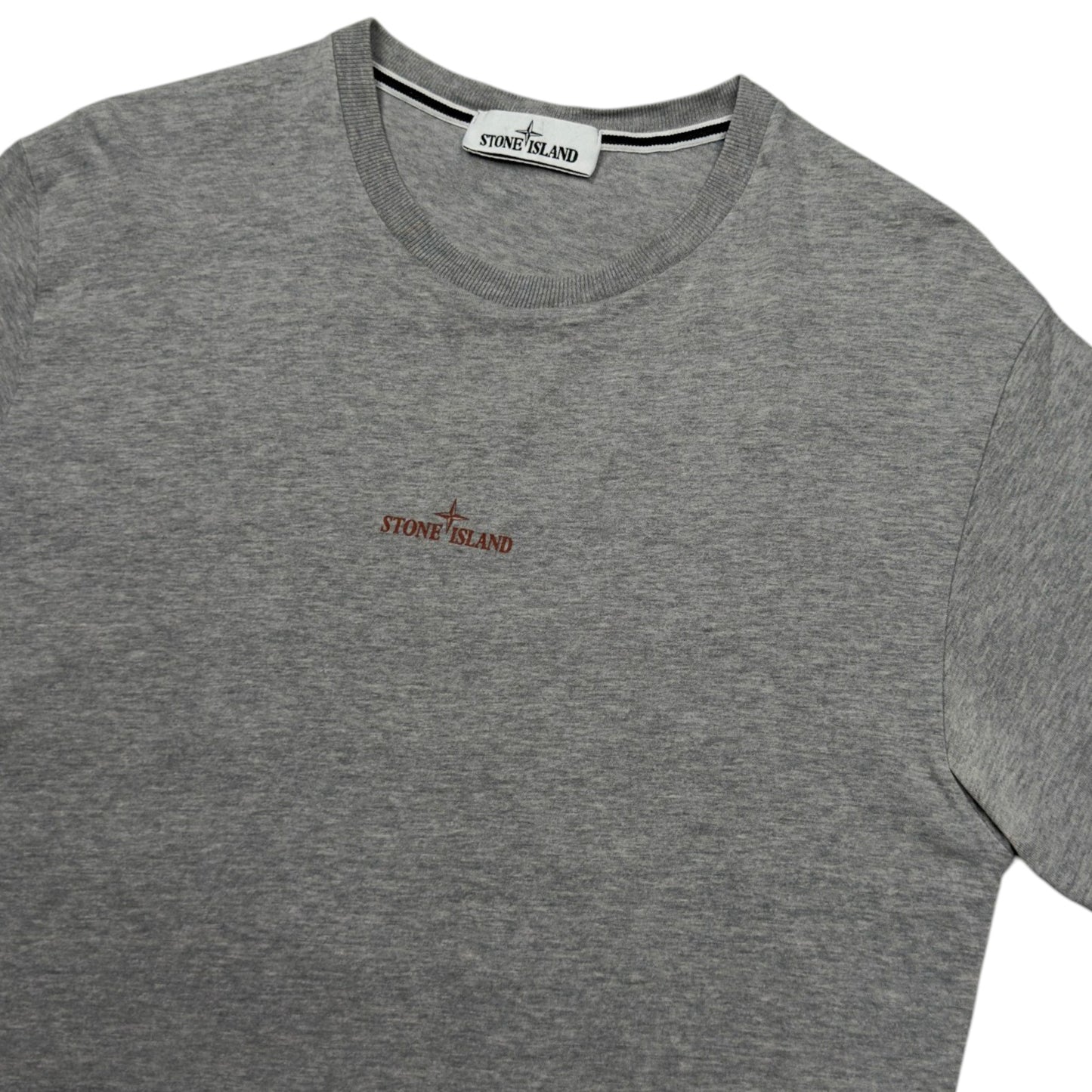 A/W 21 Stone Island 'Mixed Media Two' Back Print T-Shirt - Grey