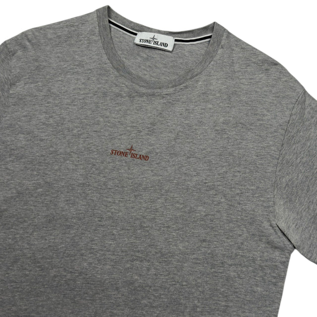 A/W 21 Stone Island 'Mixed Media Two' Back Print T-Shirt - Grey