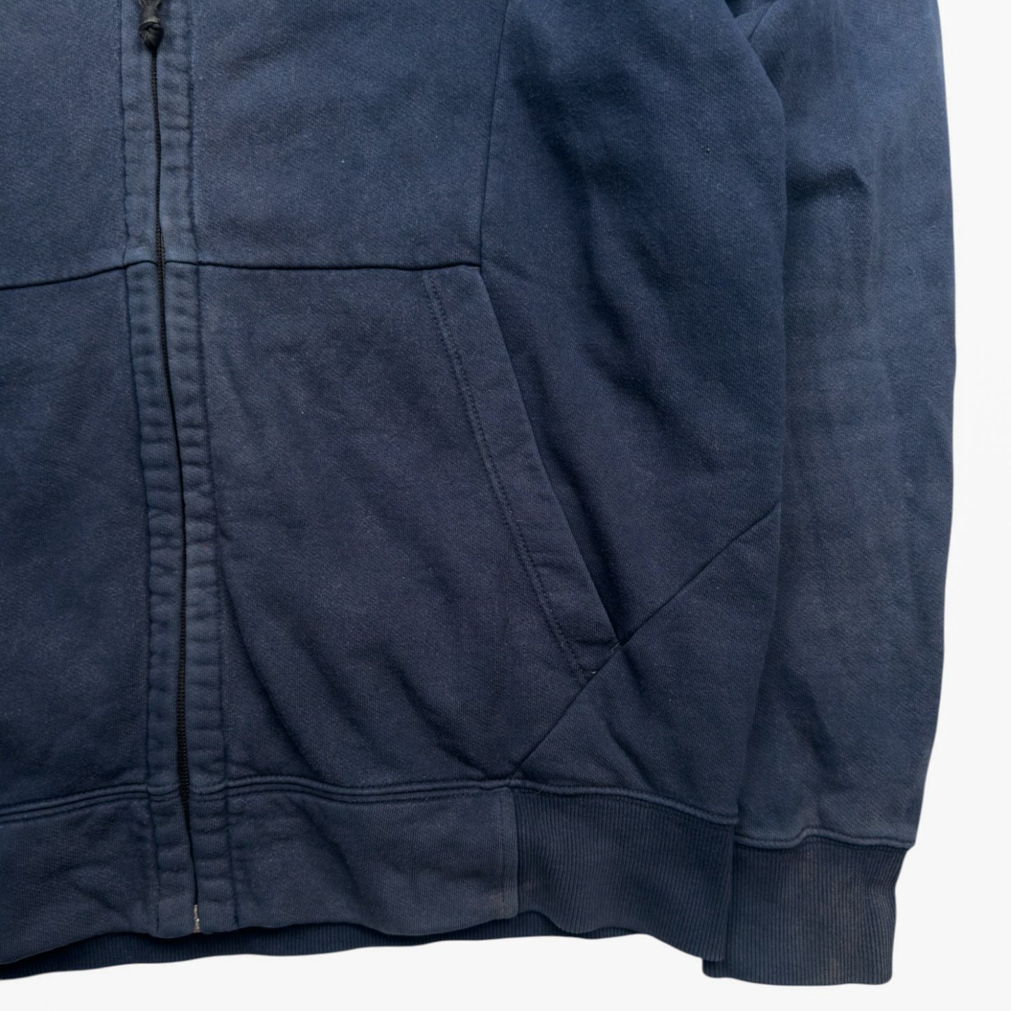 C.P. Company Diagonal Raised Fleece Goggle Full Zip - Navy